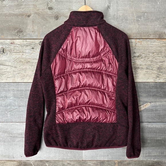 London Fog Down Insulated Full Zip Maroon Slim Puffer Sweater‎ Jacket Winter M - Picture 7 of 9
